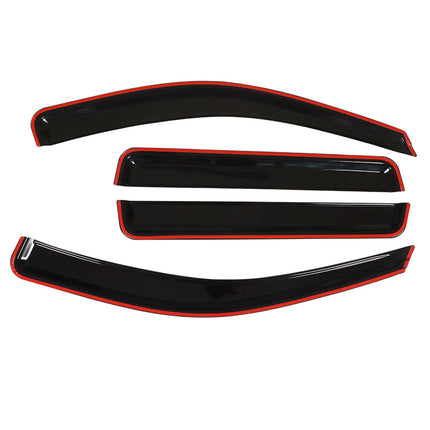 Findmall Side Window Visor Vent Rain Guard Black Acrylic Replacement for 1999-2004 Grand Cherokee