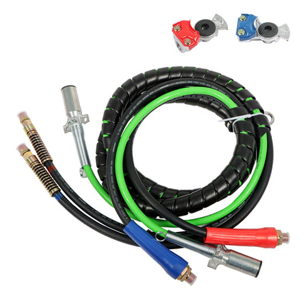 Findmall 3-in-1 Wrap Set Air Line Hose Electric Cable Assemblies Semi Trailer 12 Foot