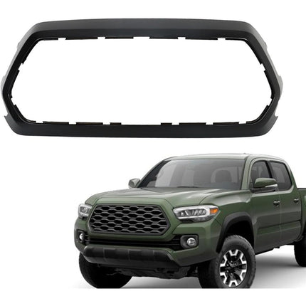 Findmall Front Grille Surround Frame for 2016-2022 Toyota Tacoma, Gloss Black