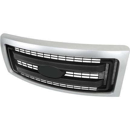 Findmall Chrome Medium-Grid Front Grille Replacement for F-150 FX2 and FX4 2009-2014 CL3Z8213A