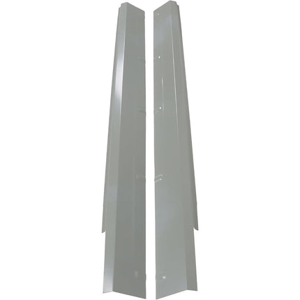 Findmall Slip-On Outer Rocker Panel Pair for 2014-2018 Chevrolet Silverado GMC Sierra Double Cab, Silver