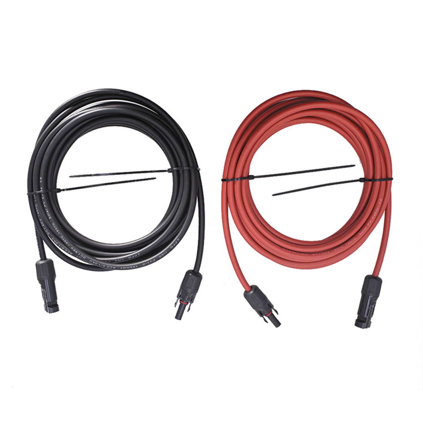 findmall 1 Pair of 20 Ft Black + Red Solar Panel Extension Cable Wire Connector 10AWG