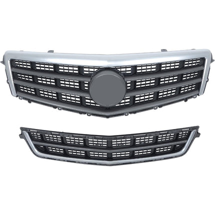 Findmall 2-Piece Front Upper and Lower Grille Set Replacement for ATS 2013-2014