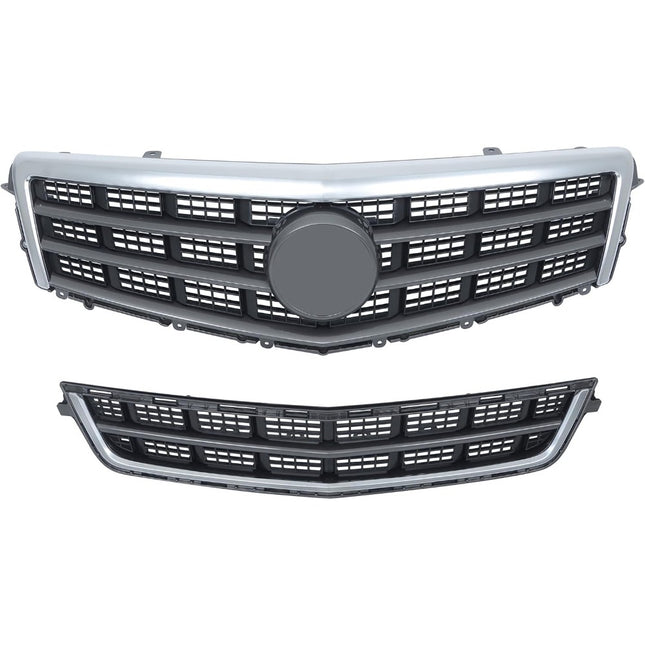 Findmall 2-Piece Front Upper and Lower Grille Set Replacement for ATS 2013-2014