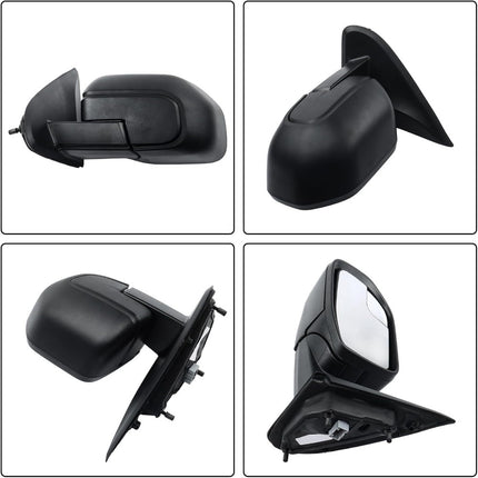 Findmall Driver Side Power Mirror with Wide-Angle Spotter Matte Black Electric 3-Pin Connector
