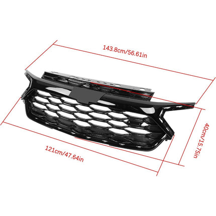 Findmall Glossy Black Front Upper Bumper Grille Replacement for Trailblazer RS