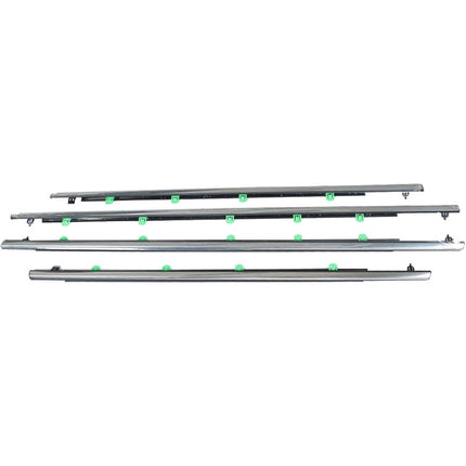 Findmall Chrome & Black Outer Window Weatherstrip Kit for 2007-2011 Honda CR-V, 4-Piece