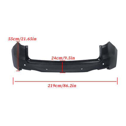 Findmall Rear Upper Bumper Cover for 2016-2018 Acura RDX, Sensor Holes, Primed