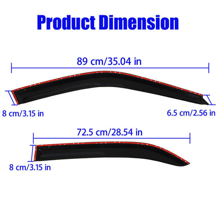 Findmall Side Window Visor Vent Rain Guard Deflector Replacement for 1996-2000 Civic Sedan 4-Door