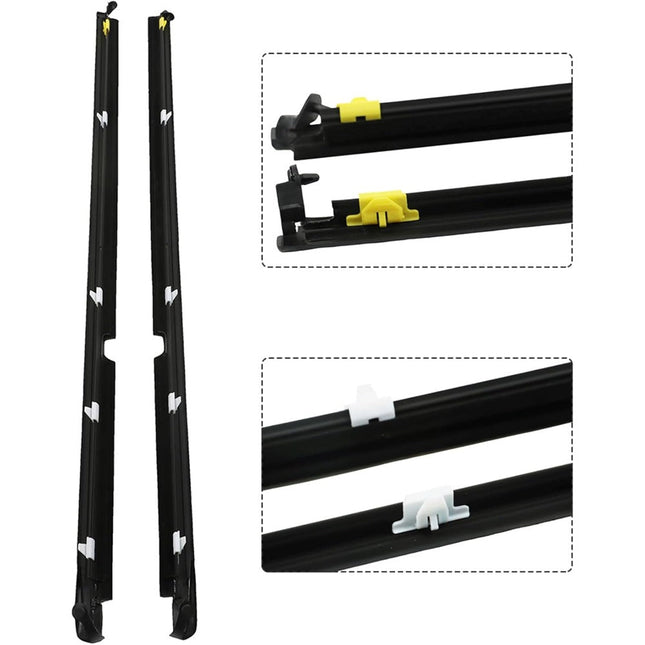 Findmall Door Glass Window Weatherstrip Kit for 1990-2005 Mazda Miata MX-5, 4-Piece