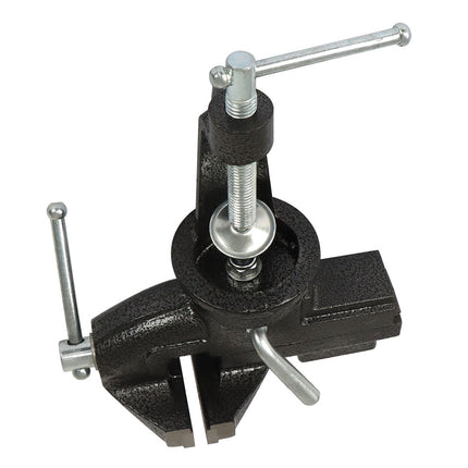 Findmall Portable Table Bench Vise with 360° Swivel Base, Compact Steel Clamp Vise for Woodworking, Metalworking, Drilling, Cutting and DIY Projects