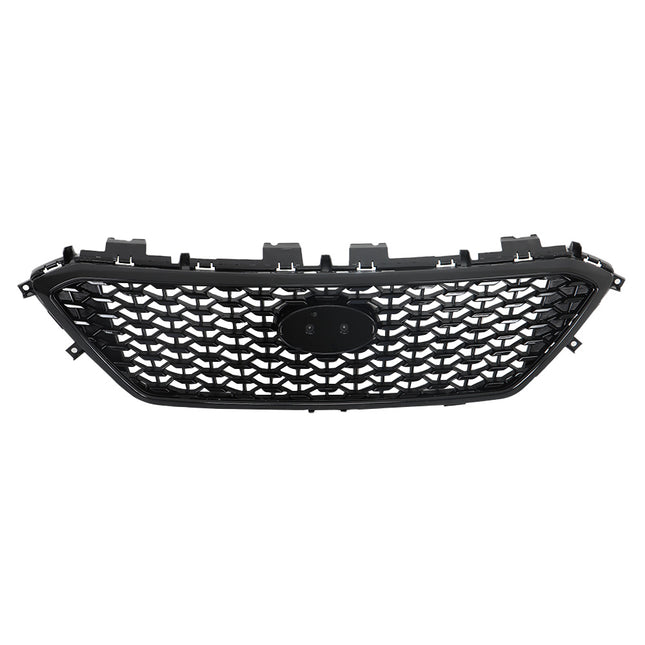 Findmall Glossy Black Honeycomb Mesh Front Upper Hood Grille Replacement for Sonata 2015-2017