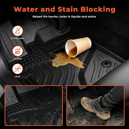 Findmall 3PCS Floor Mats Black TPE Replacement for Corolla 2014-2019