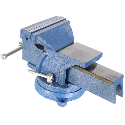 findmall Heavy Duty Bench Vise 360 Swivel Base Bench Vise Table Top Clamp with Lock, Big Size Anvil Top (6'')