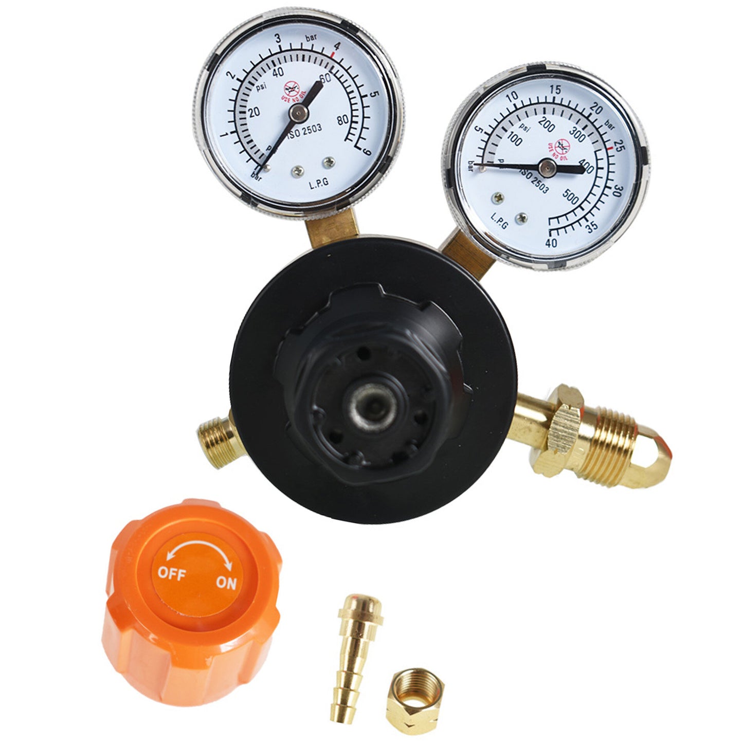 findmall CGA 510 Propane Propylene Regulator for Welding Gas Gauge 15PSI Delivery Range