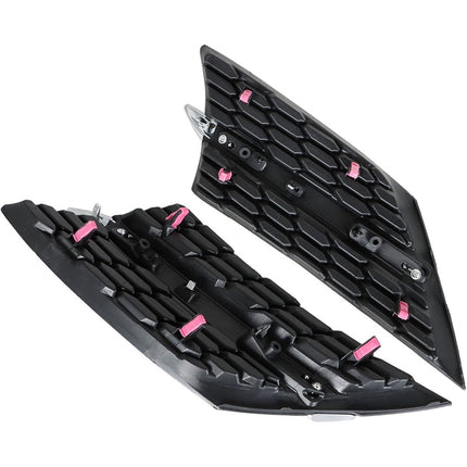 Findmall Left and Right Front Bumper Grille Set for 2013-2015 Toyota RAV4, Matte Black