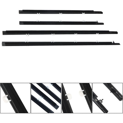 Findmall Chrome Window Weatherstrip Kit for Acura TSX Sedan, 4-Piece