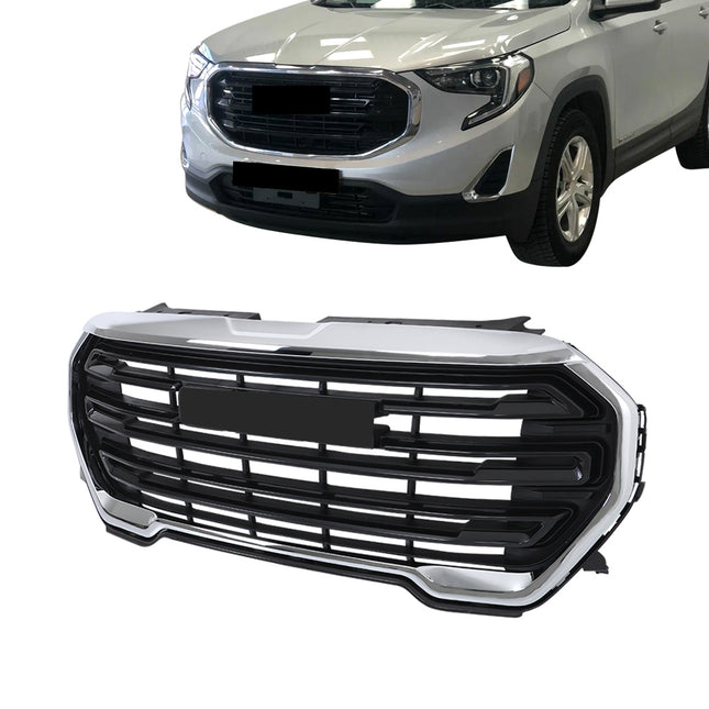 Findmall Chrome and Black Front Upper Bumper Grille SLE/SLT Style Replacement for Terrain 2022-2023