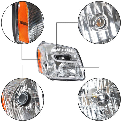 Findmall Headlights Assembly Replacement for 2005-2009 Equinox Headlamp Assembly Right Passenger Side