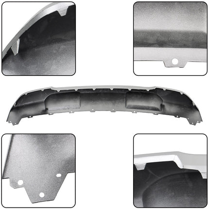Findmall Front Bumper Lower Valance for 2016‑2017 Ford Explorer, Glossy Silver Plastic, Replacement for FB5Z8419APTM and FO1095262