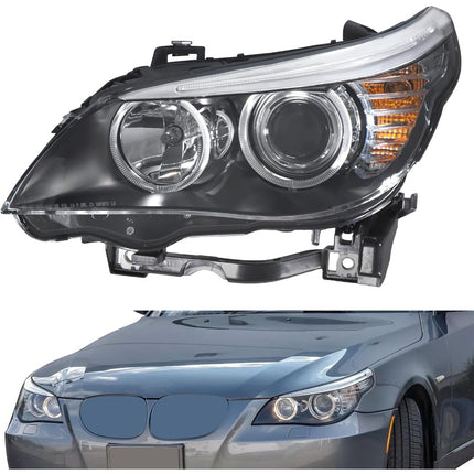 Findmall Headlight Assembly LH Replacement for 528i 2008-2010