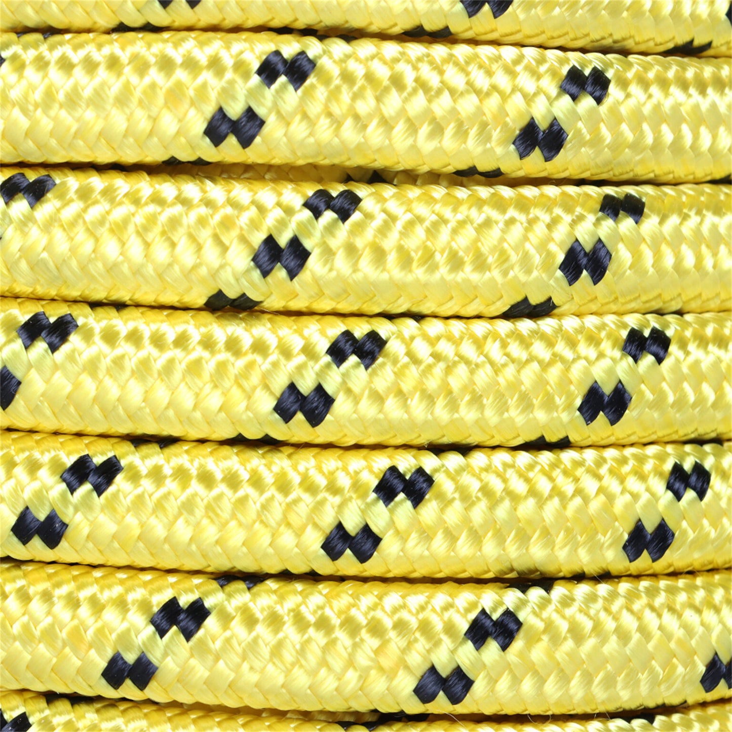 findmall 1/2 Inch Polyester Rope Double Braid Pulling Ropes for Swing Tree Work Yellow 150 Feet