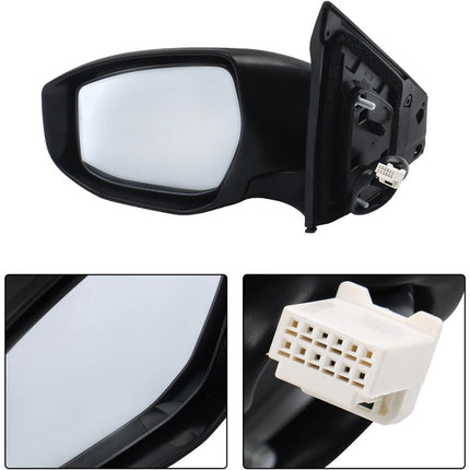 Findmall Side Mirror Assembly for 2013-2019 Sentra, Driver Side, Power, Heated, Turn Signal, 7-Pin