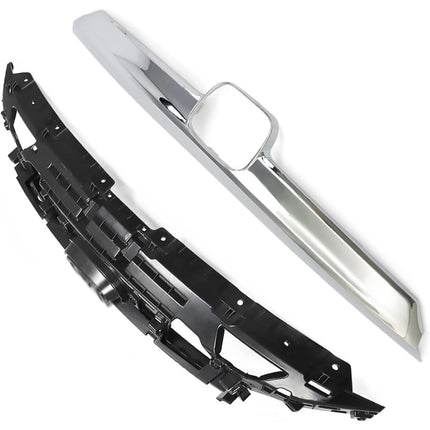 Findmall Front Upper Grille and Chrome Trim Kit for 2021-2022 Honda Accord, Black and Chrome