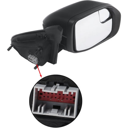 Power Mirror Right Side Replacement for Maverick 2022-2024 Replacement for NZ6Z17682H Matte Black with Wide-Angle Spotter Electric 3-Pin Connector