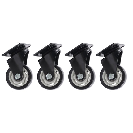Findmall 4 Pack 3" PVC Swivel Caster Wheels, Top Plate Mount Heavy Duty Casters for Carts, Equipment & Workbenches