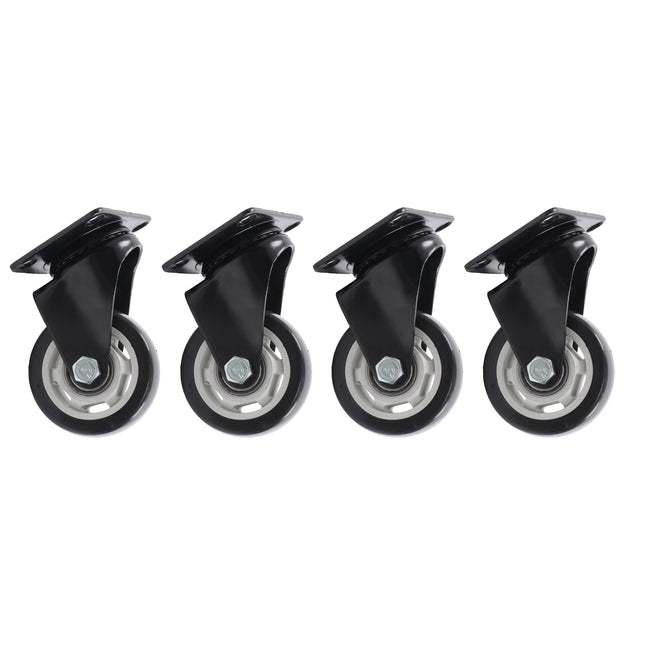 Findmall 4 Pack 3" PVC Swivel Caster Wheels, Top Plate Mount Heavy Duty Casters for Carts, Equipment & Workbenches