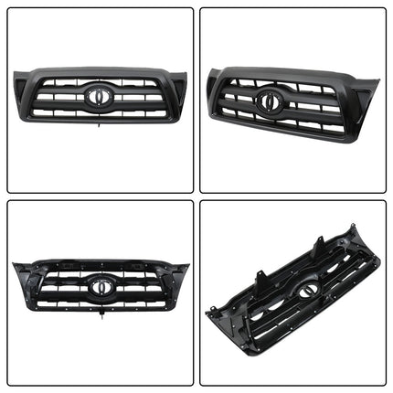 Findmall Front Upper Grille for 2005-2011 Toyota Tacoma, Gloss Black