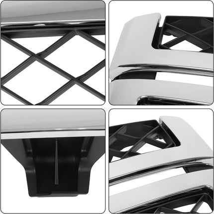 Findmall 3-Piece Chrome Front Bumper Grille and Hood Molding Trim Kit Replacement for Silverado 2500HD and 3500HD 2011-2014 20966058 20963700