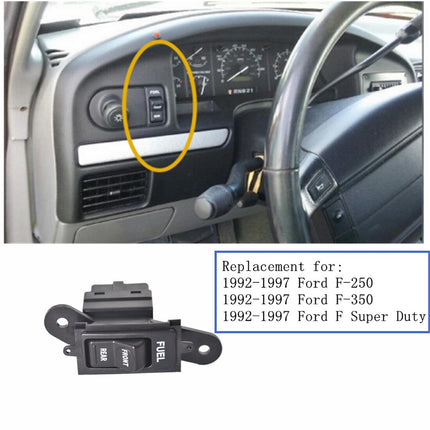 Findmall Fuel Tank Selector Switch F2TZ-9A050-B Release Control Switch Replacement for 1992-1997 F250 F350 Diesel Engine
