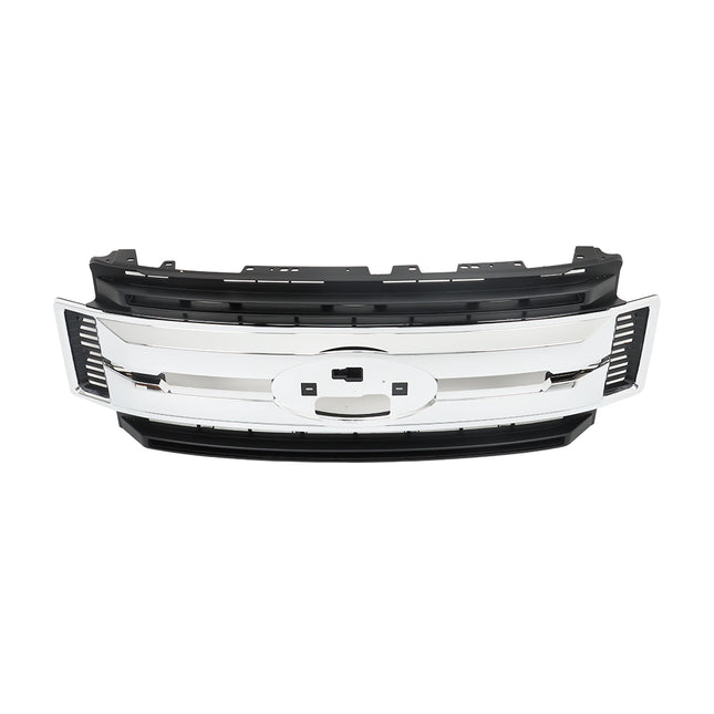 Findmall Chrome and Black Front Center Bumper Grille Replacement for F-250 and F-350 Super Duty 2017-2019 FO1200600C