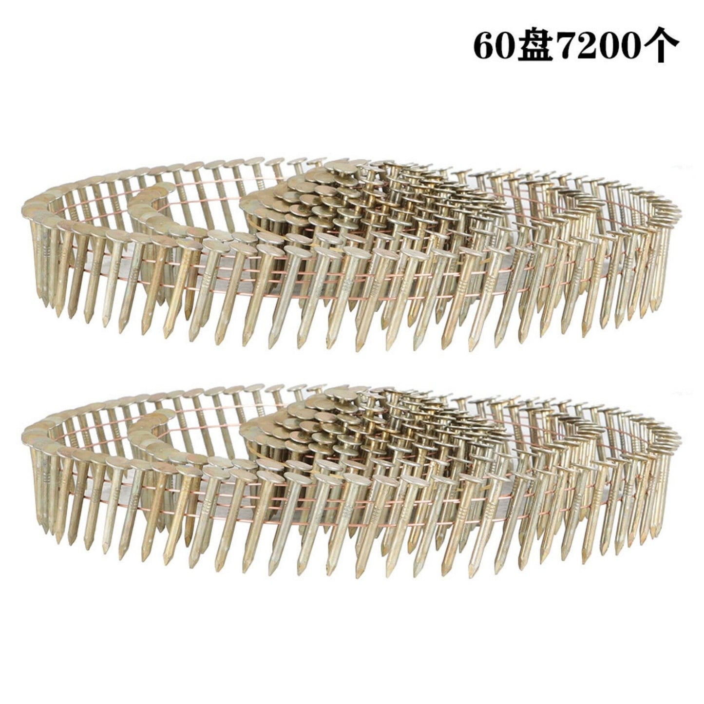 findmall 7200 Count Coil Roofing Nails 1-1/4-Inch x .120-Inch 15-Degree Round Head Wire Weld Collated Smooth Shank Electro Galvanized Coil Roofing Nails for Roofs Lathing and Sheathing Materials