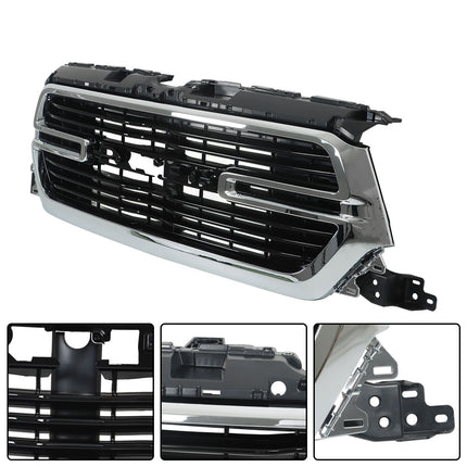 Findmall Front Upper Bumper Mesh Grille with Frame and Base Replacement for Ram 1500 2019-2022