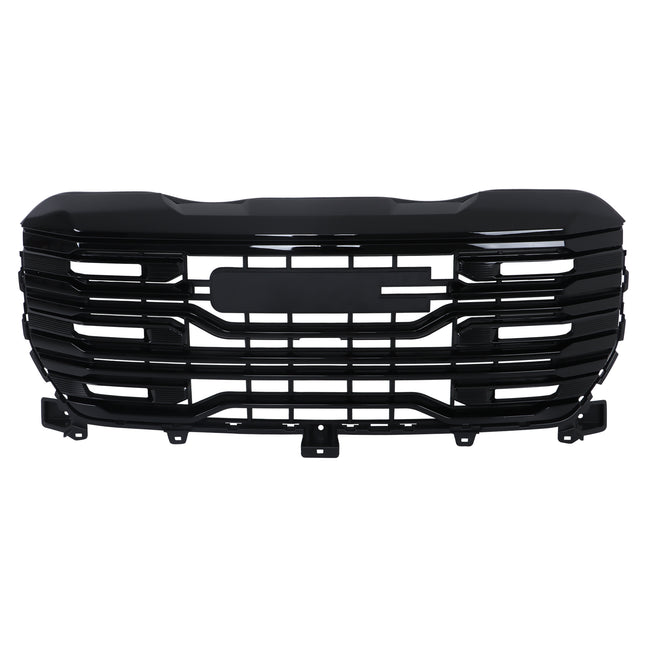 Findmall Glossy Black Straight-Trim Front Upper Bumper Grille AT4/AT4X Style Replacement for Sierra 1500 2022-2024