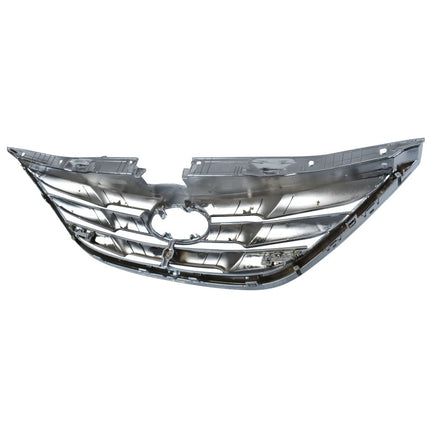 Findmall Front Grille for 2011-2013 Hyundai Sonata, Black with Chrome Trim
