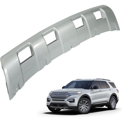 Findmall Front Bumper Lower Valance Panel Skid Plate for 2020‑2022 Ford Explorer, Silver Plastic