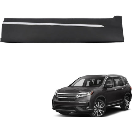 Findmall Rear Left Lower Door Molding for 2019-2022 Honda Pilot, Black with Chrome Trim