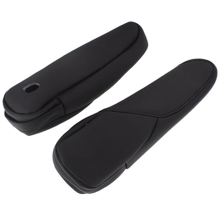 Findmall 2Pcs Front Seat Armrest Cover (Leather Part Only) Replacement for 2007-2009 Honda CR-V CRV Black