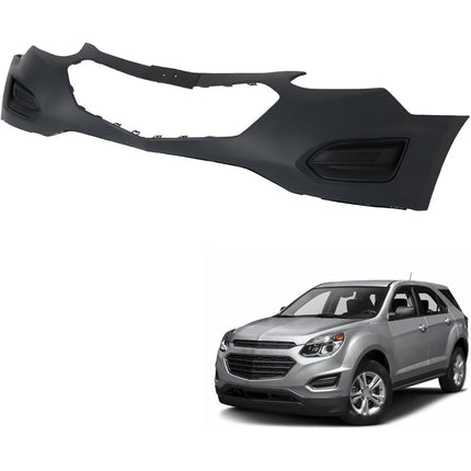 Findmall Primed Front Bumper Cover without Fog Light Holes Replacement for 2016-2017 Chevrolet Equinox, GM1014119