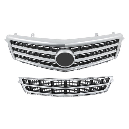 Findmall 2-Piece Front Upper Grille and Lower Grille Trim Molding Kit Replacement for ATS 2013-2014
