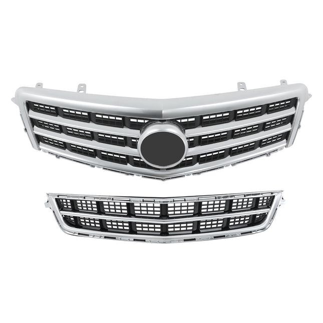 Findmall 2-Piece Front Upper Grille and Lower Grille Trim Molding Kit Replacement for ATS 2013-2014