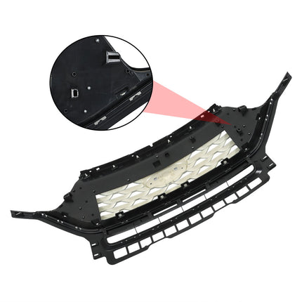 Findmall Front Grille Upper Silvery and Black Mesh Style Replacement for Explorer 2020-2022