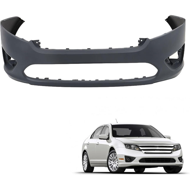Findmall Primed Front Bumper Cover Replacement for 2010-2012 Ford Fusion, AE5Z-17D957-BA, FO1000650