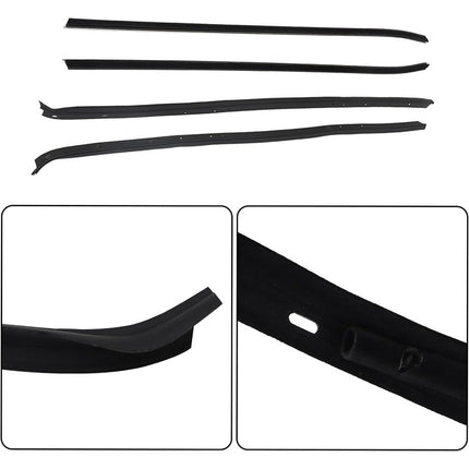Findmall Rubber Window Weatherstrip Kit for 1970-1981 Camaro & Firebird, 4-Piece