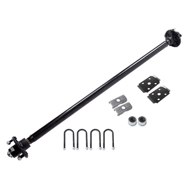 Findmall 2,000 lb Trailer Axle with U-Bolt Kit, 5 on 4.5 in, 52 in Hub Face