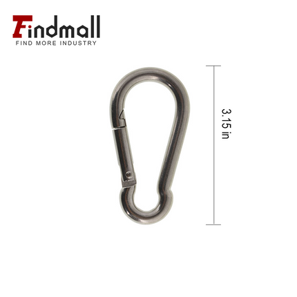 Findmall 6 Pack 304 Stainless Steel Spring Snap Hooks, Heavy Duty Carabiner Clips for Hammock, Camping, Hiking & Outdoor Gear